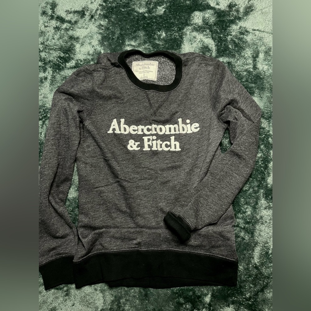 Abercrombie & Fitch Fleece Sweatshirt Logo - Black, Small